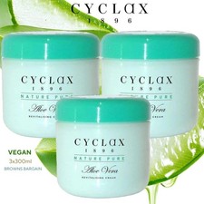 3 x Cyclax Nature Pure Aloe Vera Revitalising Cream 300ml VEGAN FREE POST