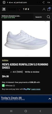 adidas Runfalcon 5.0 Men's Low Top Lace-Up Running Sneakers White Solid