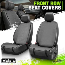 CAAP Driven Protex Series Front Row Set Seat Covers Protector for Car Truck Grey