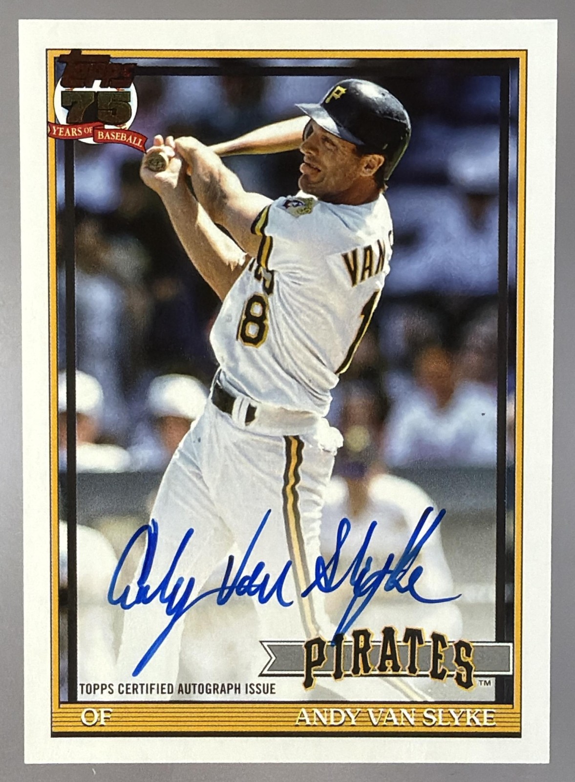 2026 Topps Series 1 Andy Van Slyke 1991 Auto Pirates NM