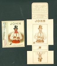JOHN 10 CIGARROS ILUSTRATED UNUSED PACKAGE LIEGE BELGUIM 1930 MINT CONDITION