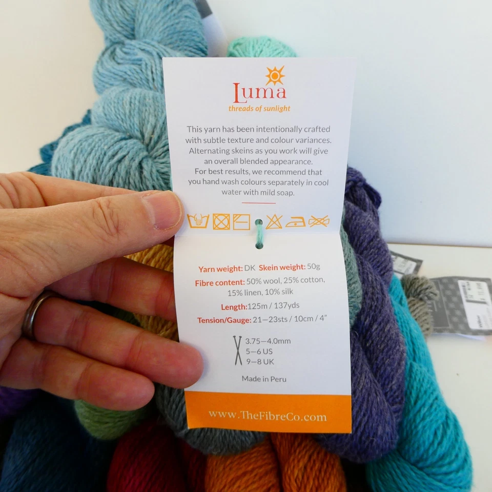 The Fiber Co Luma Yarn DK Wt Wool Cotton Linen Silk Blend 50g 137yds Many Colors - Image 3 of 4