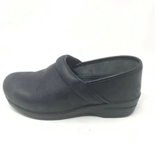 Dansko Black Leather Clog Slip On Shoes Size 41 US 10.5