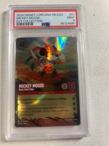 Lorcana Mickey Mouse Brave Little Tailor 1 D23 Expo Promo PSA 9 Mint