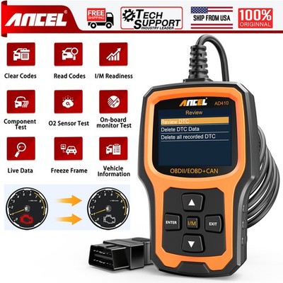 ANCEL AD410 Car Enhanced OBD II Code Reader OBD2 Scanner Check Engine Light Tool