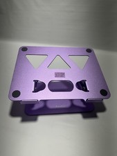 Adjustable Aluminum Laptop Stand 10  15.6in Foldable Desk Riser Purple