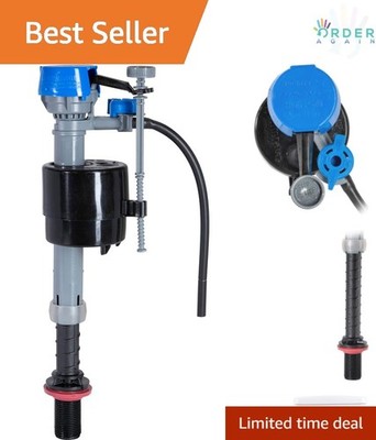 Universal Toilet Fill Valve High Performance Tank & Bowl Water Control 1-Pack