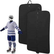 2 pcs Hockey Jerseys Garment Bag, Heavy Duty Individual Garment Bag for Hocke...