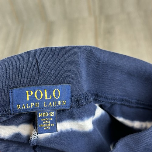 Polo Ralph Lauren Shorts Boys M (10-12) Big Pony Tie Dye Fleece Terry Blue - Picture 6 of 7