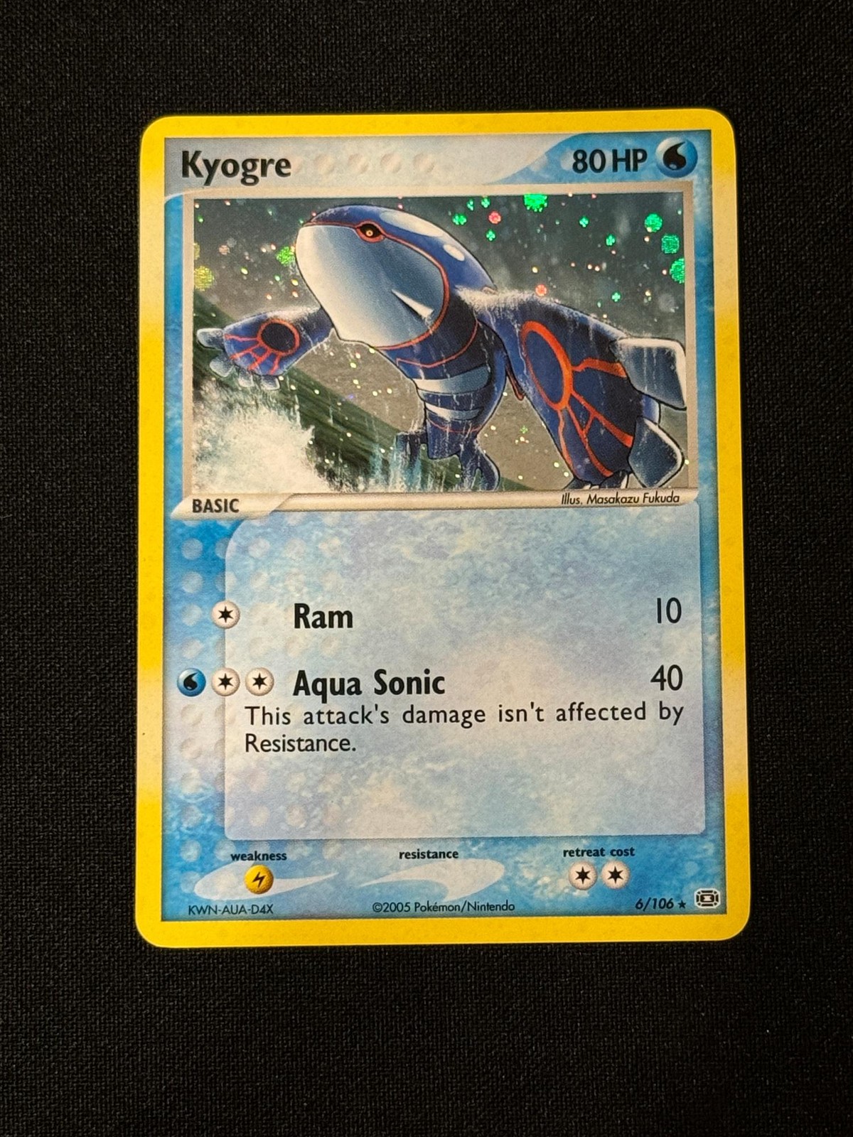 Pokemon TCG Kyogre 6/106 Holo Rare Emerald NM