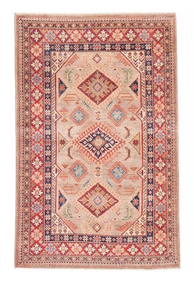 Traditional Hand-Knotted Geometric Area Rug 3'10'' x 6'0'' Oriental Wool Carpet