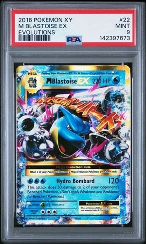 M Blastoise ex Pokemon XY Evolutions #22 PSA 9