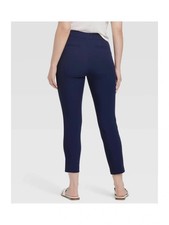 Women's High-Rise Skinny Ankle Pull-On Pants - A New Day Navy 8: Recycled Poly