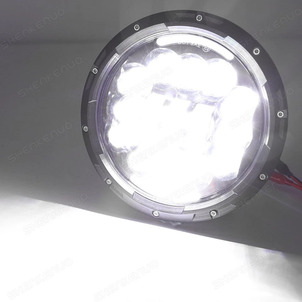 Par de faros LED de lente de vidrio de 7 pulgadas para camioneta Dodge W100 W200 D100 D200 Foto 4 de 4