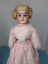 17.5" Antique German Bisque "Mable" 6/0 Doll New Cloth Body BL Sleep Eyes Sf