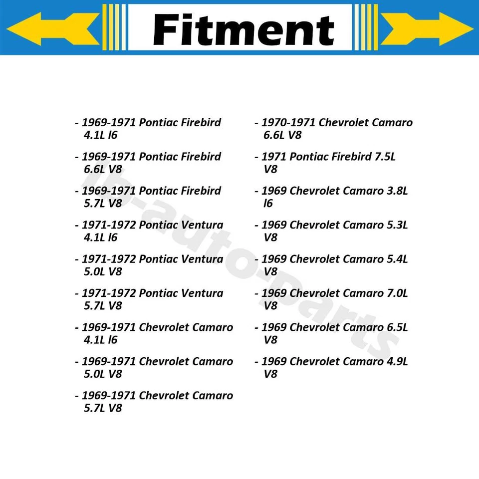 2x Mangueira de freio dianteira para 1969 Chevrolet Camaro 7.0L - Imagem 2 de 4