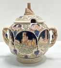 Gerzit Germany Rhine Castle Relief Stoneware Rumtopf Punch Bowl Set 2 Piece — photo 6