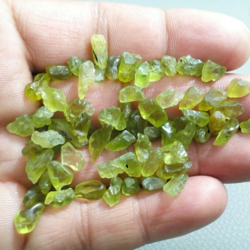 Peridoto verde natural crudo 68 piezas tamaño 8-10 MM Peridoto verde... - Imagen 8 de 8