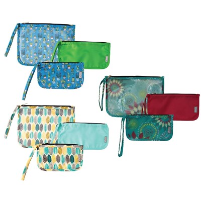 ChicoBag Reusable Travel Pouches with Zipper (3 Pack Set) Quart