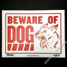 BEWARE OF DOG Sign 9 x 12 Weatherproof Plastic Signage Security Anti Thief H088