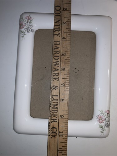 Vintage 1980’s Ceramic Picture Frame Pink White Florals Cottage Granny Core - Picture 13 of 16