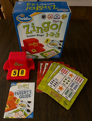 Zingo! 1-2-3 Number Bingo! Game for Age 4 and Up  Thinkfun Inc. COMPLETE