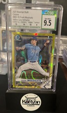 2021 Bowman Chrome Draft Frank Mozzicato Yellow Lava Refractor #d /75 CSG CGC 10
