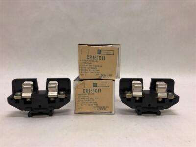 (Lot of 2) GE CR151C11 Terminal Block Sectional 25A 300V Max.