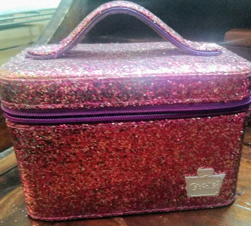 Pink Glitter With Purple Zipper | eBay