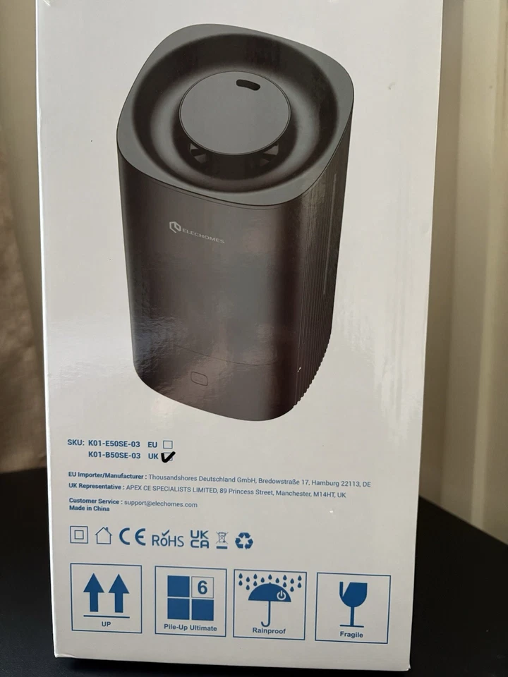Elechomes Ultrasonic Humidifier Opened Never Used - Image 3 of 4