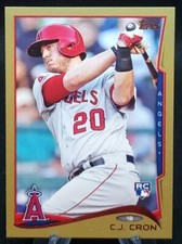 C.J. CRON 2014 TOPPS UPDATE #US-149 GOLD PARALLEL ROOKIE RC #/2014 ROCKIES  MVP?