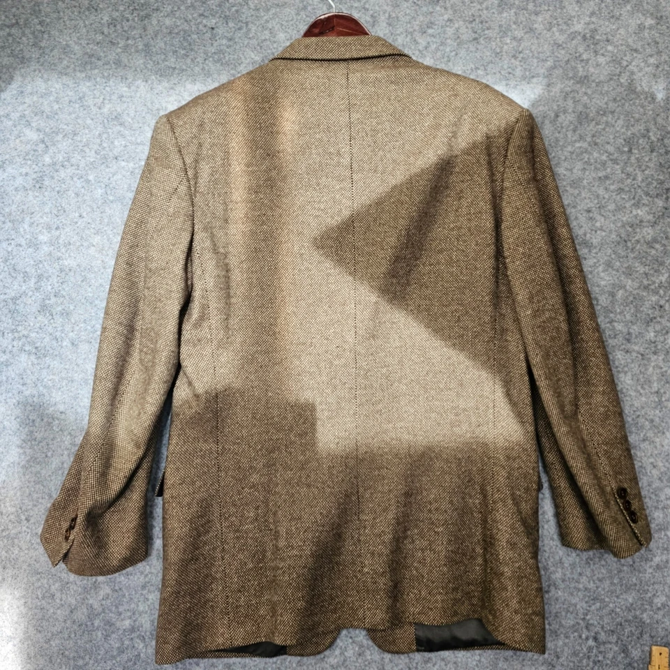 Vintage GIVENCHY Sport Coat Men 40 R Medium Tweed Micro Check Ivy Luxe Union USA - Image 3 of 4