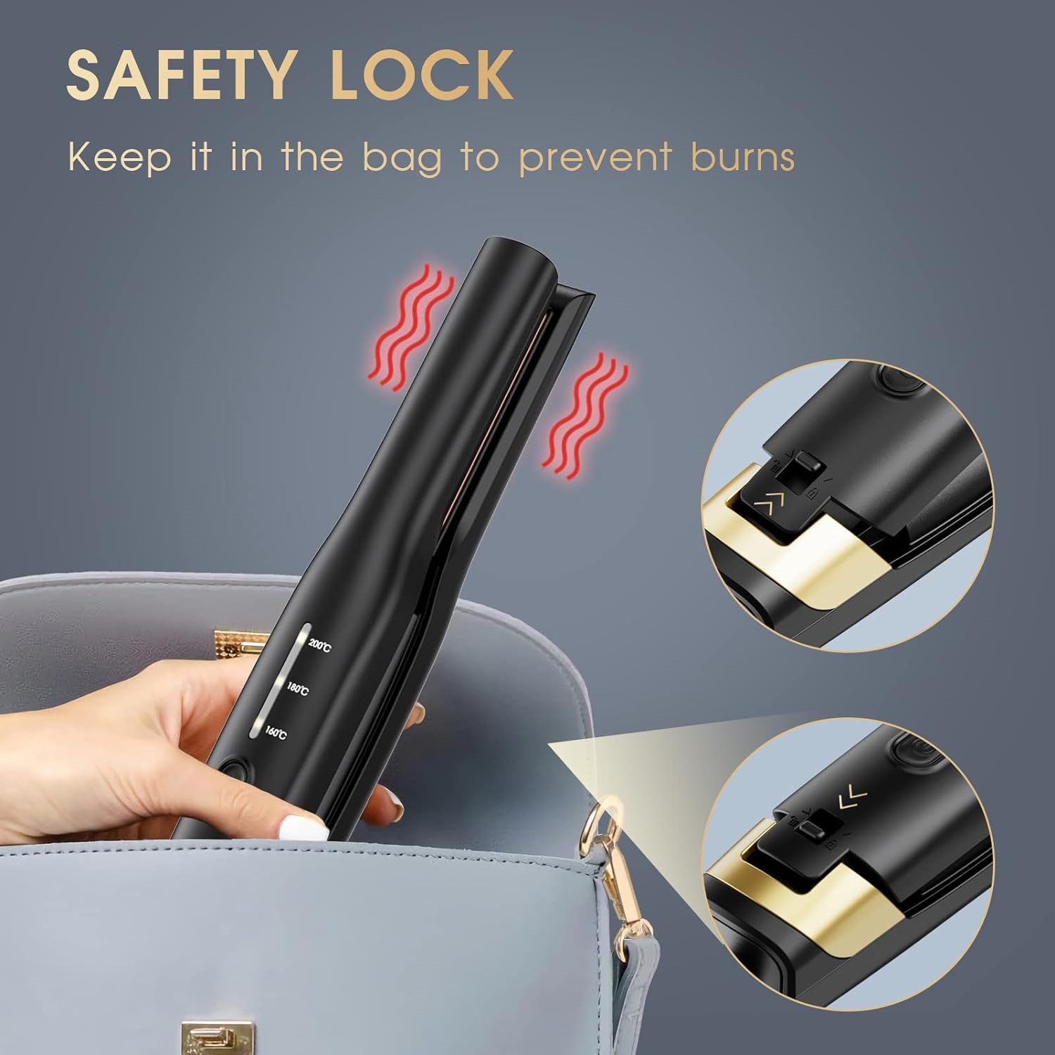 KEYNICE Cordless Hair Straighteners,1Min Quick Heated Beard