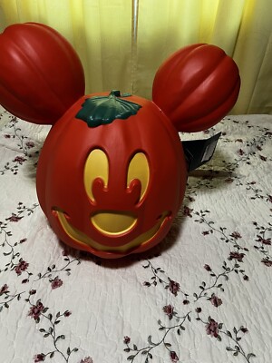 Mickey Mouse Disney Light Up Jack o' Lantern Pumpkin Halloween Large 22 ...