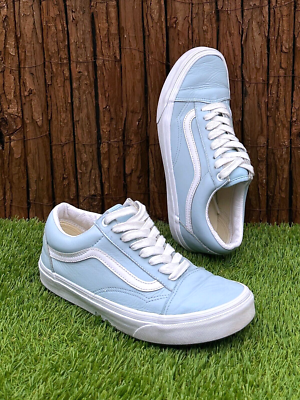 Vans Old Skool Blue Leather unisex sneakers US 7M 8.5W UK 6 EUR 39 25cm |  eBay