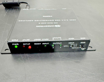 Crestron HDMI HD-DA2-4KZ-E 4K60 4:4:4 HDR Distribution Amplifier *NO ADAPTER*