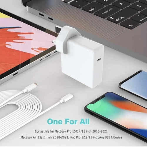 87W USB C Fast Charger Power Adapter Compatible with Mac Book Pro usb c laptop - Picture 5 of 8