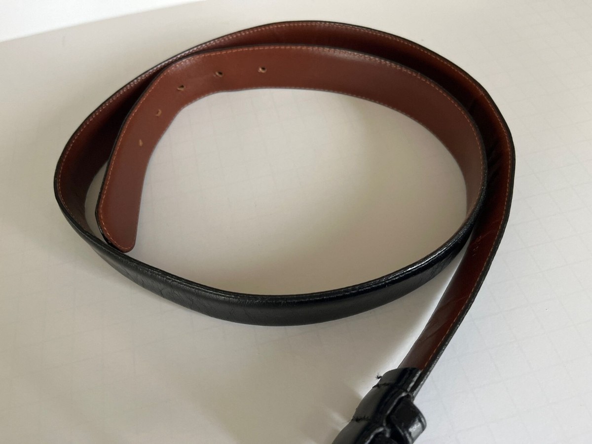 VINTAGE COACH BLACK BELT CLASSIC STYLE SOLID BRASS BUCKLE SZ SMALL Coach with Vintage Belts for Men for sale | eBay main image 4