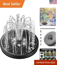 Stunning Outdoor Solar Bird Bath Fountain with Battery Backup & Night Lighting