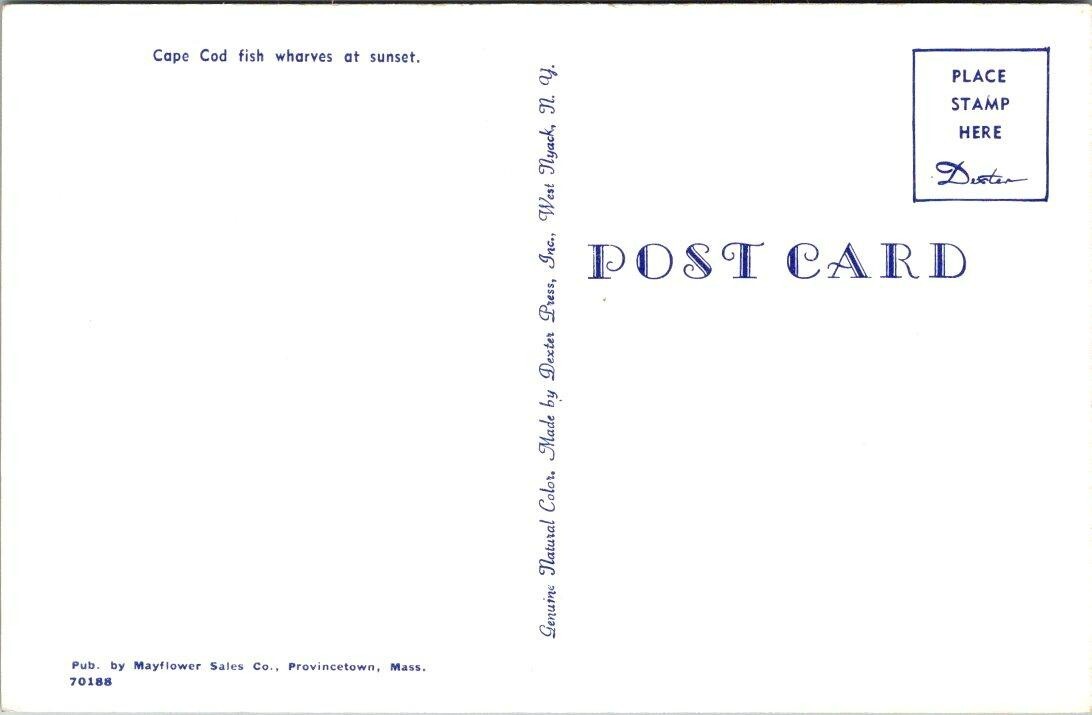 Vintage Massachusetts MA Cape Cod Warves at Sunset Postcard eBay