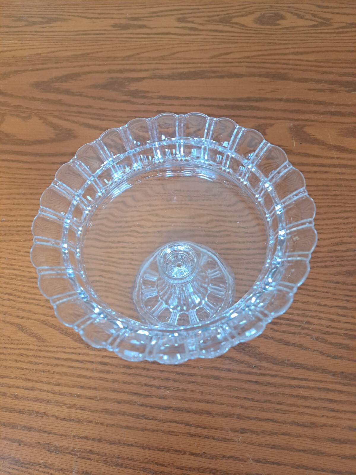 Pattern  Clear Glass Heavy Pressed Glass Pedestal Compote Centerpiece Fruit Bowl