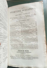 The Sporting Magazine 1795 ILLUSTRATED PLATES Foxhunting Horses Hounds Racing