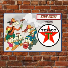 Vintage Retro Style Texaco Metal Décor Wall Art Oil Gas Garage Shop Bar Decor