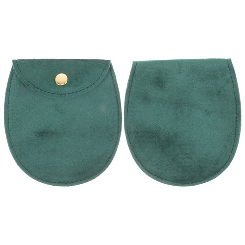 2pcs Green Watch Pouch for Pocket Watch and Jewelry Organizing - Picture 3 of 12