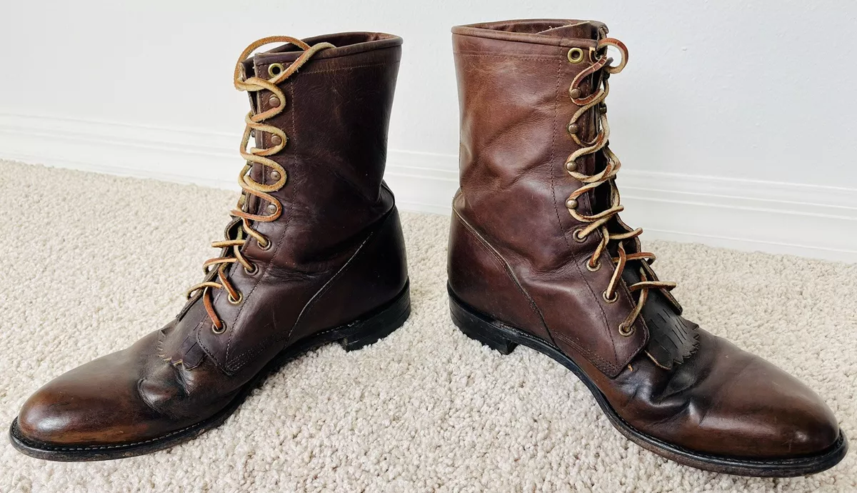 Mens lace up clearance ropers