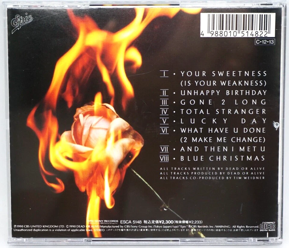 Dead Or Alive : Fan The Flame - Part 1  CD Album (JAPAN  1990 Press) No OBI -HTF - Image 2 of 3