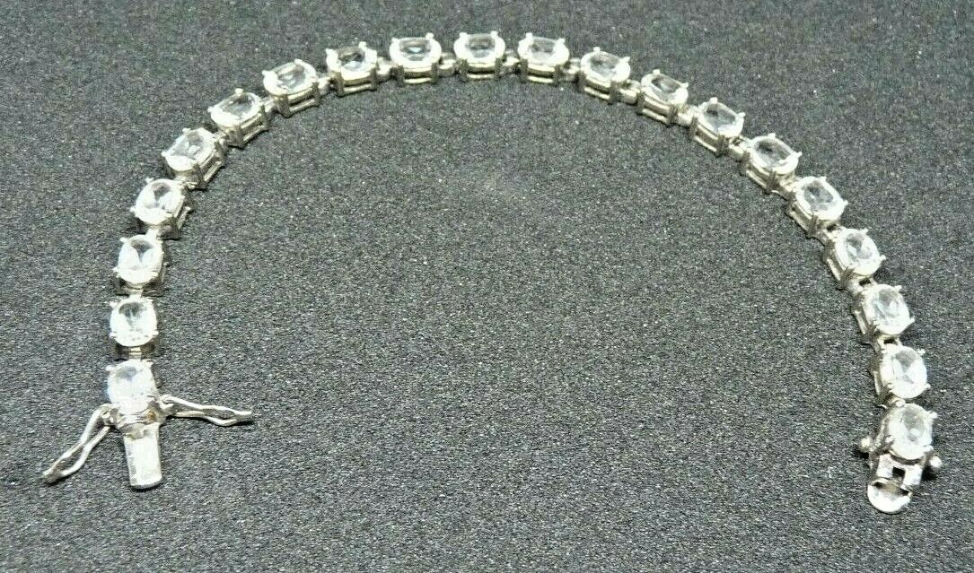 QVC Bracelet 925 SOLID Silver, Flawless Lab Creat… - image 9