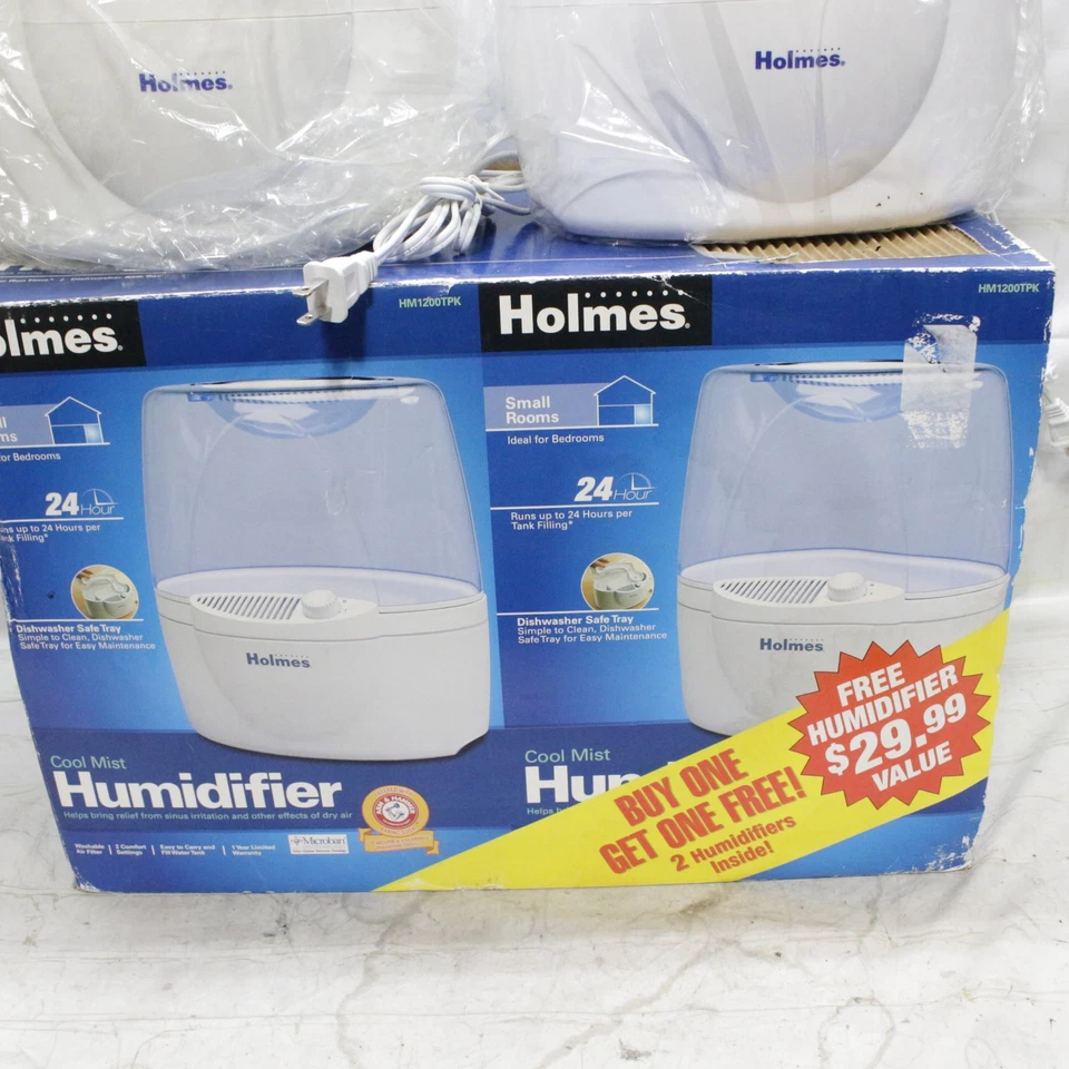 2 Holmes HM-1200 Purified Cool Mist Humidifier Filter Moisture Air - Image 3 of 4