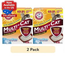 2 pack ARM HAMMER Superior Odor Control Cat Litter, Multi-Cat Clumping Litter