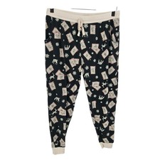 Burts bees baby womens XXL christmas north pole letter printed pj pant joggers